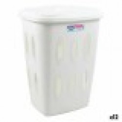 Кош за Мръсни Дрехи Tontarelli Laundry С капак 45 L Бял 41 x 33,2 x 54,5 cm (12 броя) - Кутии, Органайзери и Други продукти за съхранение