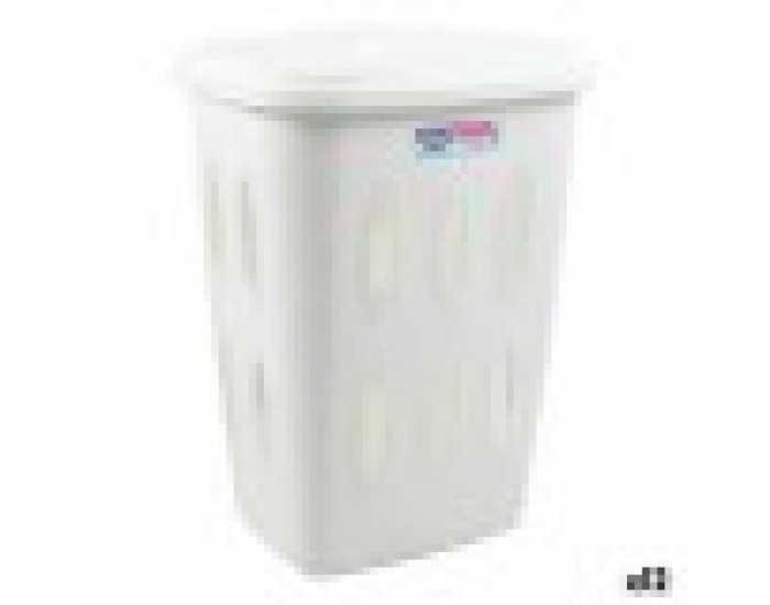 Кош за Мръсни Дрехи Tontarelli Laundry С капак 45 L Бял 41 x 33,2 x 54,5 cm (12 броя)