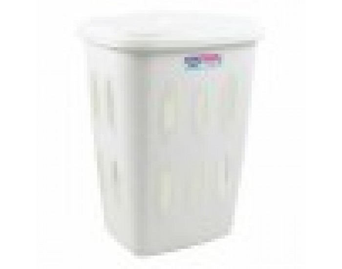 Кош за Мръсни Дрехи Tontarelli Laundry С капак 45 L Бял 41 x 33,2 x 54,5 cm (12 броя)