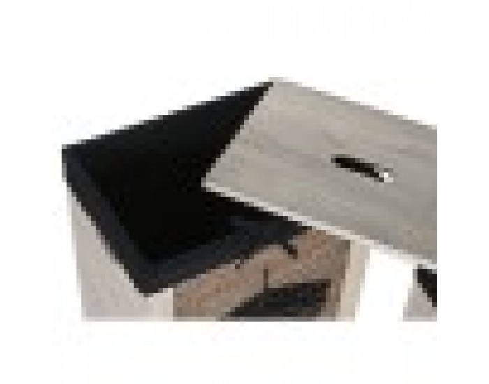 Кош за Мръсни Дрехи Home ESPRIT Черен Естествен Дървен 40 x 30 x 56 cm 5 Части