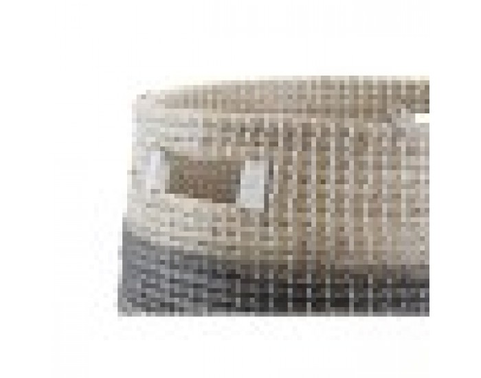 Игра на Кошници DKD Home Decor Естествен Сив Морска трева (3 pcs) (37 x 37 x 40 cm)