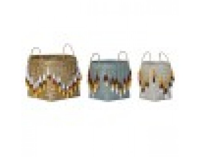 Игра на Кошници DKD Home Decor Бамбук Bali Ресни (3 pcs)