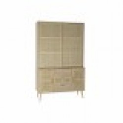 Витрина DKD Home Decor 120 x 38,5 x 196 cm Естествен Дървен MDF - Кутии, Органайзери и Други продукти за съхранение
