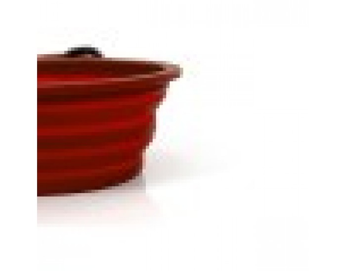 Сгъваща Купичка за Домашни Любимци Gloria Червен Силикон Алуминий 550 ml