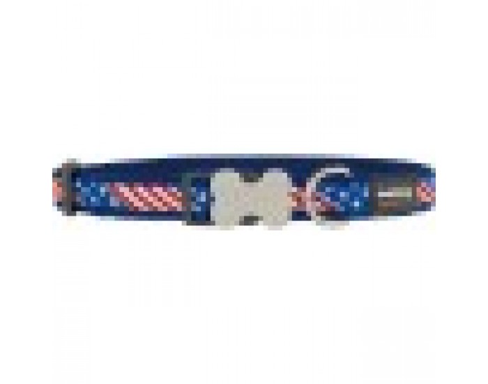 Кучешки Нашийник Red Dingo US Flag 20-32 cm Син