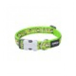 Кучешки Нашийник Red Dingo STYLE MONKEY LIME GREEN 15 mm x 24-36 cm - Домашни любимци