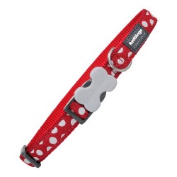 Кучешки Нашийник Red Dingo Грах (1,5 x 24-36 cm) - Домашни любимци