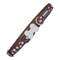 Кучешки Нашийник Red Dingo Style Розов Грах (2 x 31-47 cm) - Домашни любимци