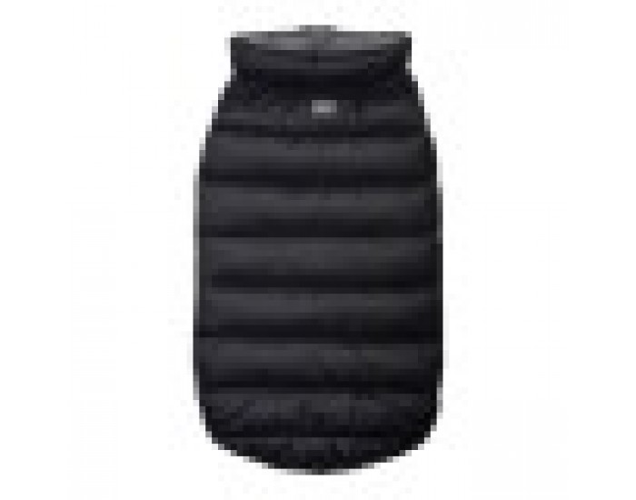 Палто за Куче TicWatch Puffer Черен/Сив 25 cm