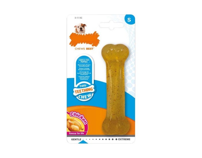 Гризалка за кученца Nylabone, Размер S, Пиле