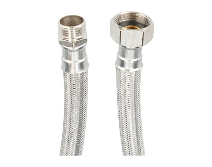 Маркуч Fontastock Неръждаема стомана AISI 304 EPDM Мъжки 1/2" - Женски 3/4" 25 cm Маркуч Fontastock Неръждаема стомана AISI 304 EPDM Мъжки 1/2" - Женски 3/4" 25 cm