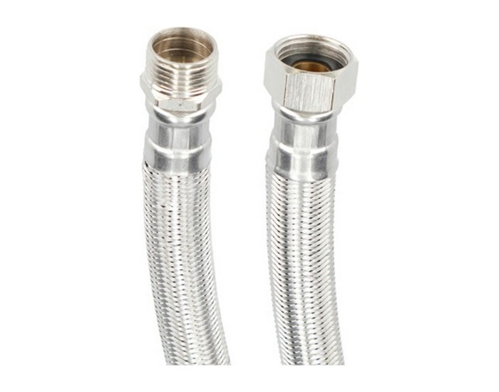 Маркуч M1/2" X H1/2" 40 cm Неръждаема стомана AISI 304 EPDM