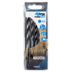 Бормашина Ferrestock 3 / 4 / 5 / 6 / 8 mm Дървен Шестоъгълен - Направи си сам - Железария, Инструменти и Материали