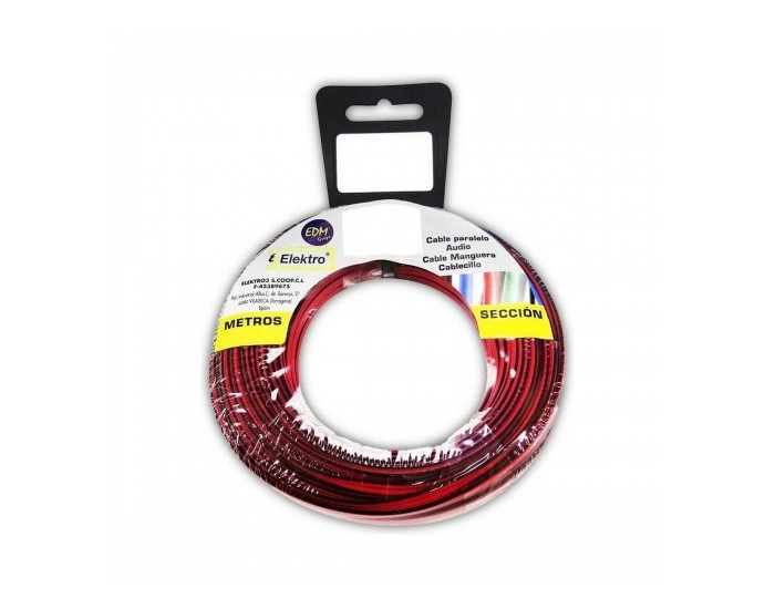 Аудио кабел EDM 2 x 0,75 mm Червен/Черен 15 m Аудио кабел EDM 2 x 0,75 mm Червен/Черен 15 m