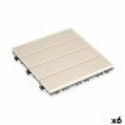 Преплетена Плочка Комбиниран Бежов полиетилен 30 x 2,6 x 30 cm (6 броя) - Направи си сам - Железария, Инструменти и Материали