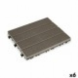 Преплетена Плочка Комбиниран Черен полиетилен 30 x 2,6 x 30 cm (6 броя) - Направи си сам - Железария, Инструменти и Материали
