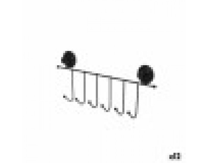 Поставка за Палта за Врата Черен Стомана ABS 39 x 16 x 4,9 cm (12 броя) Поставка за Палта за Врата Черен Стомана ABS 39 x 16 x 4,9 cm (12 броя)