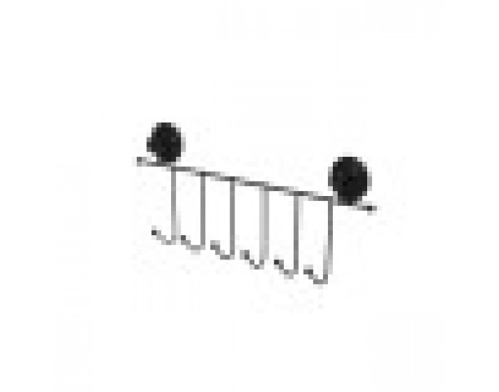 Поставка за Палта за Врата Черен Стомана ABS 39 x 16 x 4,9 cm (12 броя) Поставка за Палта за Врата Черен Стомана ABS 39 x 16 x 4,9 cm (12 броя)