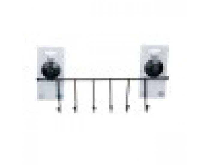 Поставка за Палта за Врата Черен Стомана ABS 39 x 16 x 4,9 cm (12 броя) Поставка за Палта за Врата Черен Стомана ABS 39 x 16 x 4,9 cm (12 броя)