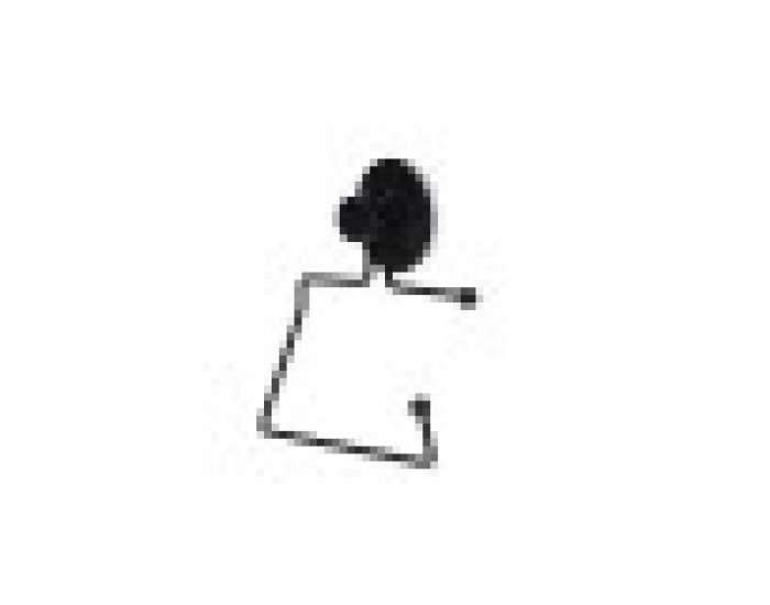 Поставка за Тоалетна Хартия Черен Стомана ABS 12 x 14 x 3,5 cm (12 броя)