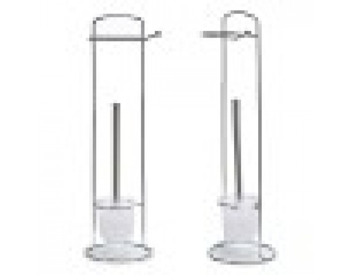 Поставка за Тоалетна Хартия с Поставка за Четка Бял Сребрист Метал 16,5 x 59 x 16,5 cm (6 броя)