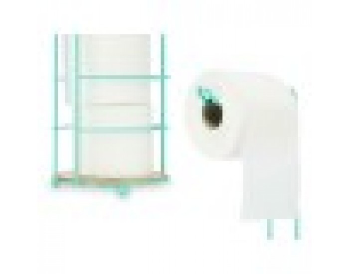 Поставка за Тоалетна Хартия Мента Метал Бамбук 16,5 x 63,5 x 16,5 cm (4 броя)