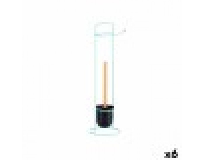 Поставка за Тоалетна Хартия Син Метал Бамбук 17 x 57 x 16,5 cm (6 броя)