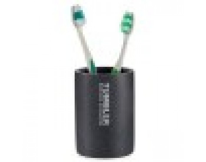 Поставка за четка за зъби Tumbler Сив Смола 7,5 x 10,2 x 7,5 cm (12 броя)