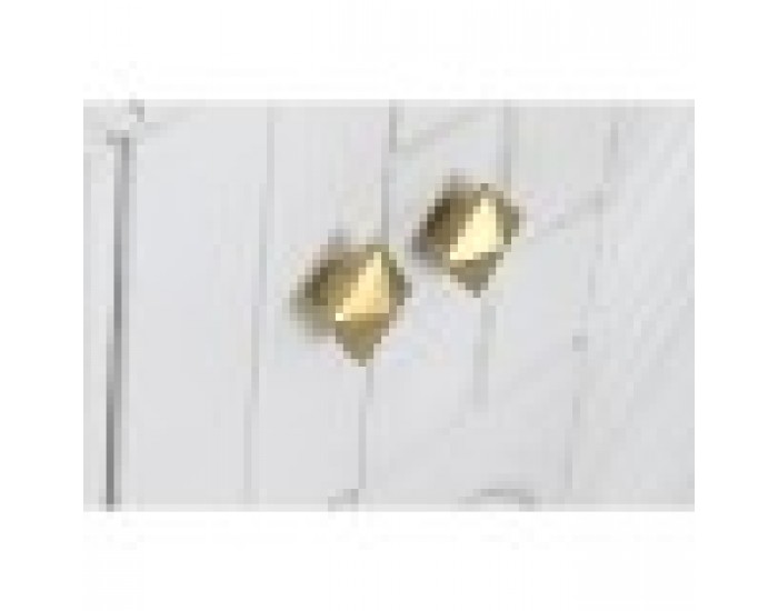 Бюфет DKD Home Decor Ромб Бял Месинг Дърво манго (157 x 43 x 84 cm)