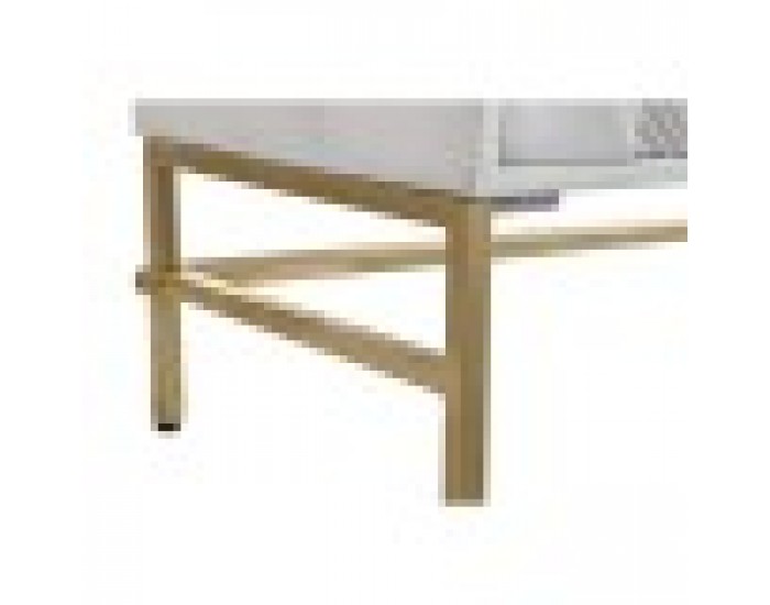 Бюфет DKD Home Decor Ромб Бял Месинг Дърво манго (157 x 43 x 84 cm)