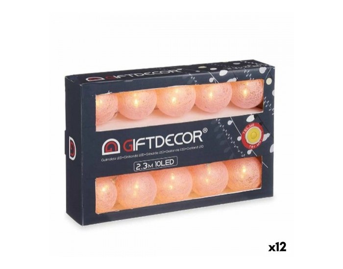 Гирлянда от LED Светлини Pall Розов 2,3 m (12 броя)