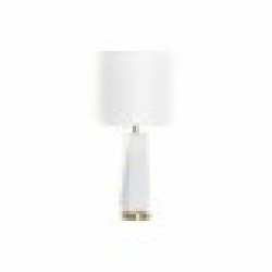 Настолна лампа DKD Home Decor 8424001847242 33 x 33 x 67 cm Керамика Златен Метал Бял 220 V 50 W - Настолни лампи