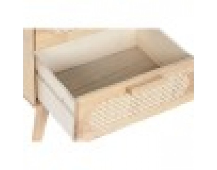 Нощно шкафче Home ESPRIT Дървен Метал Pатан 40 x 30 x 48 cm