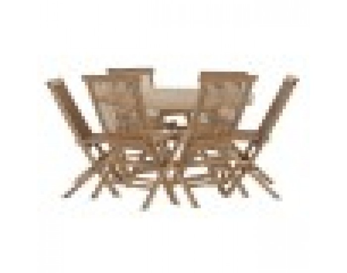 Комплект от маса с стола DKD Home Decor, Тик, 120 cm, 7 броя, 120 x 120 x 75 cm Комплект от маса с стола DKD Home Decor, Тик, 120 cm, 7 броя, 120 x 120 x 75 cm