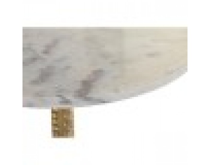 Помощна маса DKD Home Decor, Златен Алуминий, Бял Мрамор, 40 x 40 x 61 cm