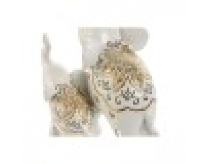 Декоративна фигурка Home ESPRIT Бял Златен Слон романтичен 11 x 8 x 19 cm