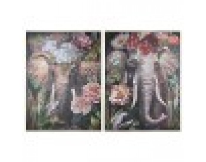 Картина Home ESPRIT полистирен Пластно Слон Колониален 92 x 4,5 x 122 cm (2 броя) Картина Home ESPRIT полистирен Пластно Слон Колониален 92 x 4,5 x 122 cm (2 броя)