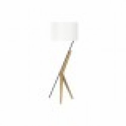 Лампион DKD Home Decor Бял Кафяв Черен Метал Tamm 50 W 220 V 54 x 52 x 145 cm - Осветителни тела