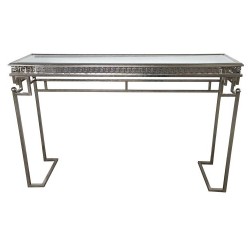 Помощна маса DKD Home Decor Огледало, Метал, Сребро, Дървен, MDF, 117 x 31 x 75 cm - Холни маси