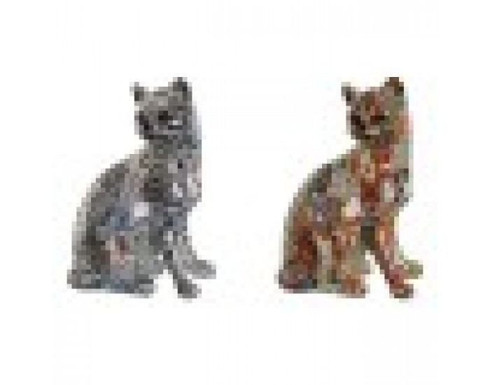 Декоративна фигурка Home ESPRIT Многоцветен Котка Средиземноморско 11 x 10 x 16 cm (2 броя)