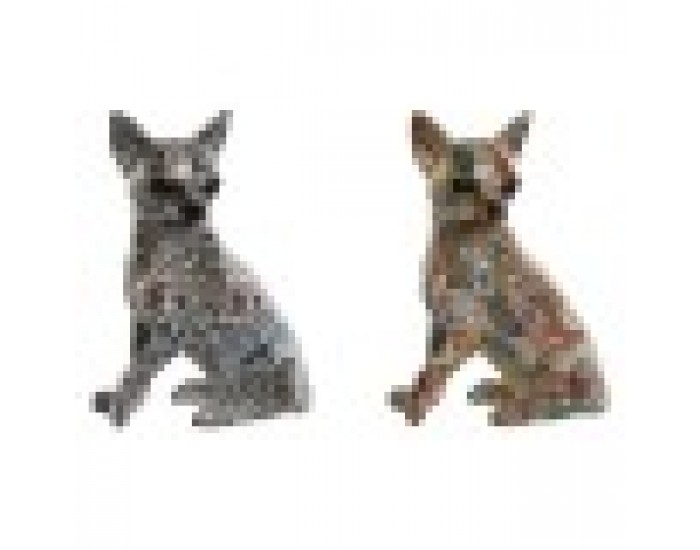 Декоративна фигурка Home ESPRIT Многоцветен Куче Средиземноморско 12 x 10 x 16 cm (2 броя)