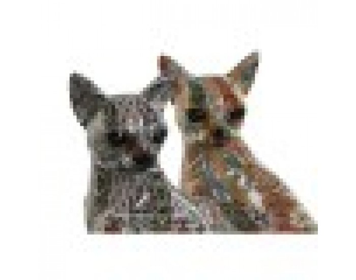 Декоративна фигурка Home ESPRIT Многоцветен Куче Средиземноморско 12 x 10 x 16 cm (2 броя)