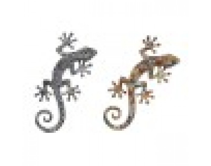 Декорация за стена Home ESPRIT Многоцветен Гущер Средиземноморско 13 x 5 x 29 cm (2 броя)