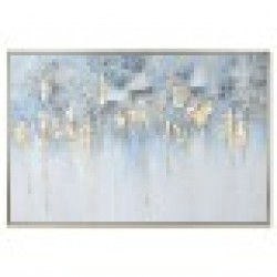 Картина Home ESPRIT Син Бял Абстрактен Модерен 187 x 3,8 x 126 cm - Дневна