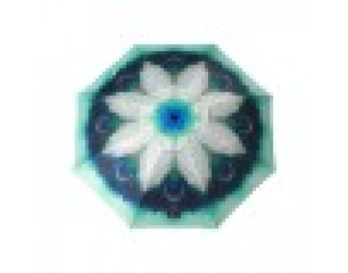 Плажен чадър Зелен Ø 180 cm SPF50+ Паун