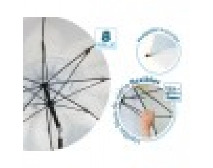 Плажен чадър Зелен Ø 180 cm SPF50+ Паун