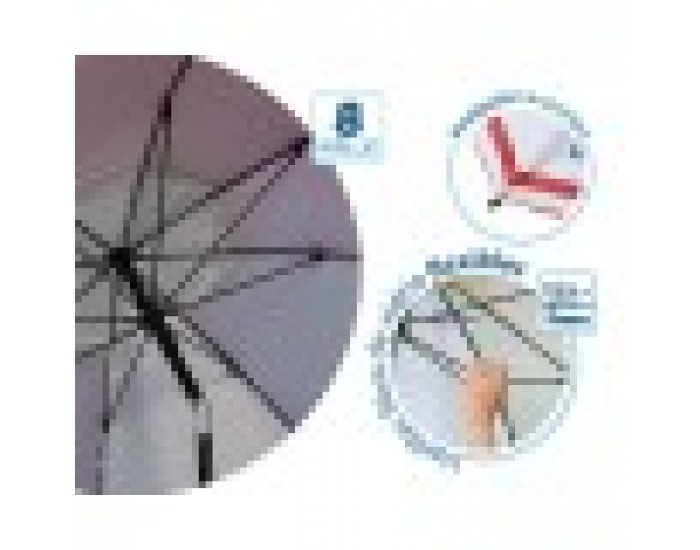 Плажен чадър Червен Ø 180 cm SPF50+ Котва