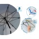 Плажен чадър Син Ø 200 cm SPF50+ Котва