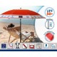 Плажен чадър Червен Ø 200 cm SPF50+ Котва
