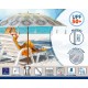 Плажен чадър Бял Ø 180 cm SPF50+ Boho